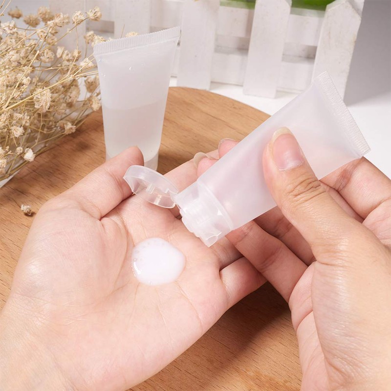 BENECREAT 30pcs 20ml Plastic Tube Flip Cap Frosted Easy Portable
