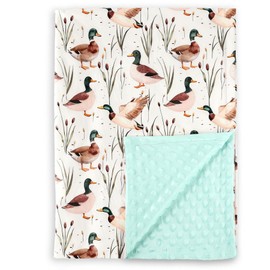 Mallard Duck Baby Stuff for Boy Girl - Baby Blankets for Boys, Mallard Duck Nursery Decor, Soft Fleece Minky Blanket with Double Layer, Toddler Newborn Blankie for Boy Girl Gift, 30×40Inch
