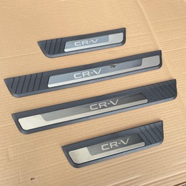 4 protectores de umbral de puerta para CR-V 2023-2026, protectores de entrada de puerta de acero inoxidable CRV, marcos de protección contra arañazos (plateado)
