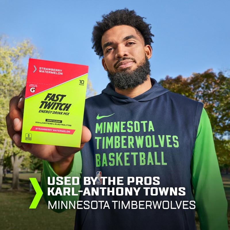 Fast Twitch Energy Drink Mix from Gatorade Powder Sticks, Strawberry