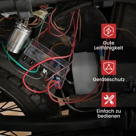 RED WOLF 6-Way Fuse Holder Fuse Box DC 12V-32V for Car Boat Motorhome Truck Car Fuse Block with 6 Pieces Car Blade Fuses 5A/10A/15A/25A/30A/35A Fuse Carrier ATO Fuses