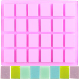 AIBOYA 24 Cavity Rectangle Silicone Candy Molds For Candy Caramel Energy Bars