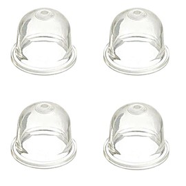 Uorimy 4-Pack Transparent Carburetor Small Primer Bulb Replacement for 188-12 188-12-1 188-14 188-14-1 ZAMA 0057030 Sthil 41331212700 Echo 12318140630 Homelite 01201 UP04802 Carb Primer Bulb (19mm)