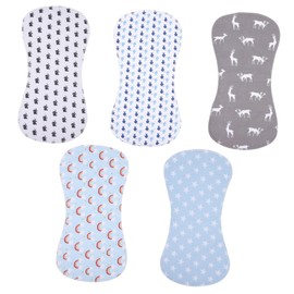 TOYANDONA 5 Piezas Paño Eructo Paños Orgánicos para Eructar Ropa De Eructo para Bebe Trapo Lavable para Eructos Paño Suave para Eructar Babero Saliva De Leche Bebé Leche Anti-escupir Algodón