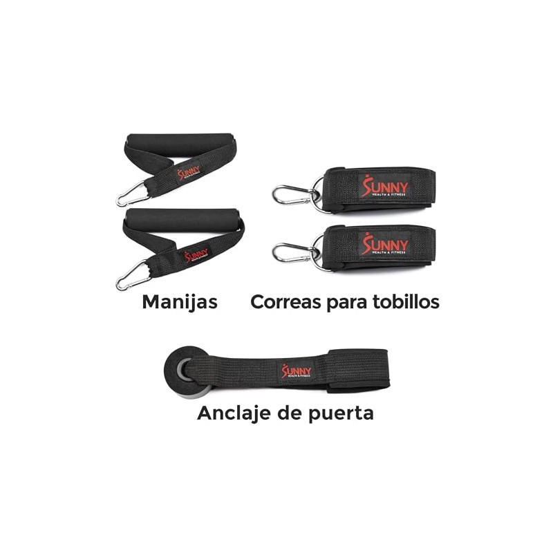 Sunny Health & Fitness Set de Bandas de Resistencia con