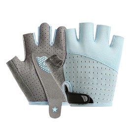 NICEYEA Kids Half Finger Cycling Gloves Anti-slip Fingerless Bike Gloves for Boys and Girls Outdoor Sports (Blue)