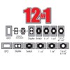 BELL MX1250W 1-Gang Flip Weatherproof Cover, Universal Metal 12-in-1 Outlet
