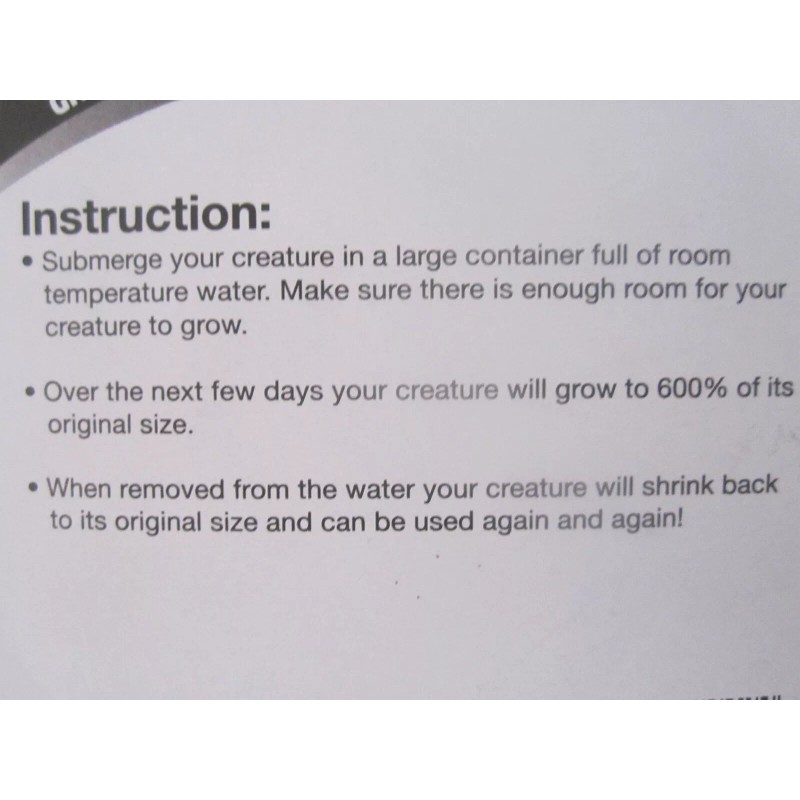 Grow MAGIC GROW CREATURE PTERODACTYL DINOSAUR TOY WATCH IT GROW