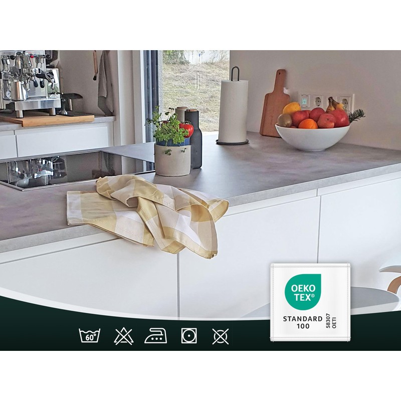 ZOLLNER Set of 5 Cotton Tea Towels in 50 x