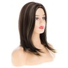 Beweig Brown Wigs for Women Shoulder Length Straight Middle Part