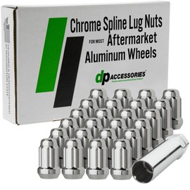 DPAccessories Lug Nuts Compatible with 2006 Isuzu i-280 | Chrome Spline Style | Aftermarket Aluminum Wheels Only | Set of 24 Wheel Nuts & 1 Tool | DISI2801A-CH/1