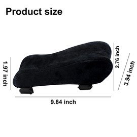 WAURCSY 2 Pack Office Chair Armrest Pads Covers with Memory Foam Elbow Pillow for Forearm Pressure Relief, Black Arm Rest Covers for Office Chairs, Wheelchair, Comfy Gaming Chair(Black)
