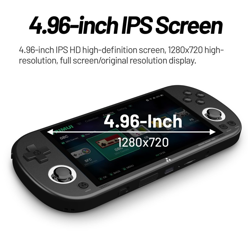 Trimui Smart Pro Retro Handheld Game Console, 5" IPS Screen