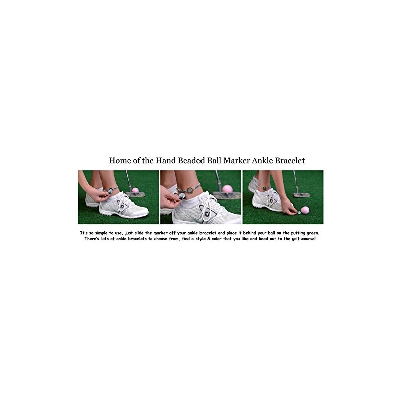One Putt Designs Par 3 Collection Ball Marker Ankle Bracelet
