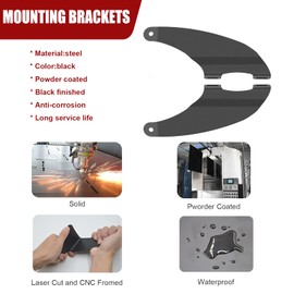 Upper Windshield Mount Bracket Compatible with 52'' Curved LED Light Bar Compatible with DODGE RAM 1500/2500/3500 2009-2018 4th Gen, Fit RAM 1500 Classic 2019-2024