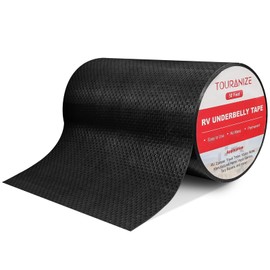 Touranize RV Underbelly Material RV Underbelly Tape, 8'' x 50' Waterproof Flex Belly Tape with Permanent Sealing Adhesive for Mobile Home, Camper Travel Trailer, Tear Repair Patch, Black