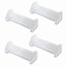 Cutelec Vertical Blind Valance Corners 4 Pack 2.5inch Clear Plastic for L Sharp Dust Cover,Blinds Parts,Accessory,Components