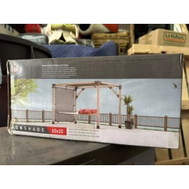 WILD HOG Linx Pergola System 10' x 10' Sunshade / Privacy Kit Charcoal Gray NEW!