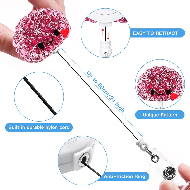 Soleebee Key Fob, Extendable, ID JoJo Retractable ID Badge Holder,