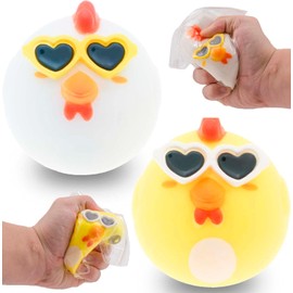 1Pcs Taba Squishy Stress Balls, Chick Squishy Balls Toys for Kids Adults, Cute Chick Stretchy Balls for Boys Girls, Soft Sensory Toys for ADHD Autism, Gifts for Boys Girls (Random Color)