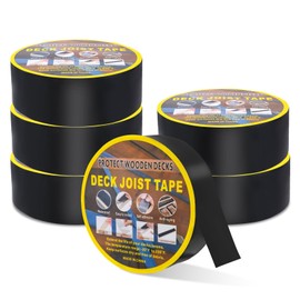 Butyl Sealant Tape 2" x 50', Joist Tape for Decking - 6 Pack Deck Joist Tape, Waterproof Seal Roof Tape for Repairing Wood Joists & Beams Protection