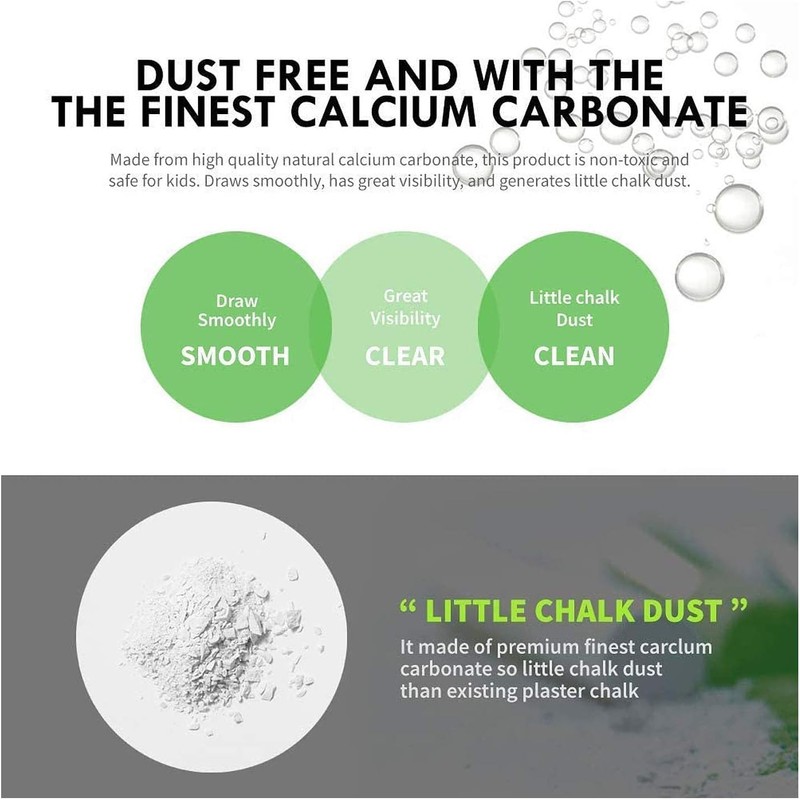 [Hagoromo] Fulltouch Chalk, White, 12 Count