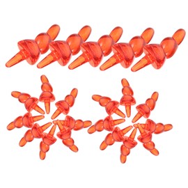 Operitacx 100pcs Plastic Snowman Nose Mini Christmas Figurines Button Eyes Eyes Fake Stuffed Animal Doll Gnomes for Crochet Xmas Snowman Material Snow Nose Orange