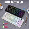 2.4G Wireless Keyboard 87 Keys RGB Backlight 1800mAh Battery Office