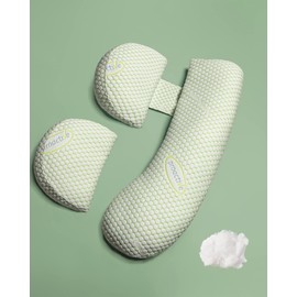 taynoes Pregnancy Pillows for Sleeping, Maternity Pillows, Detachable and Adjustable Pregnancy Must Haves Support for Pregnant Women Back, Belly, Stomach,Side Sleeper Pregnancy Wedge Pillow (Green)