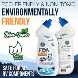 Clean Camper RV Toilet Bowl Cleaner ProClean X™ Formula | Enzyme & Probiotic Powered | Safe for RV Toilets, Holding Tanks & Sensors | Eliminates Odors, Removes Stains | Eco-Friendly