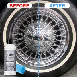 Metal Polish (16oz) & Chrome Polish & Aluminum Polish & Stainless Steel Polish, Multi Purpose Polish, Cleaner, Restorer and Protectant Compound for Metal Chrome Aluminum and Stainless Steel
