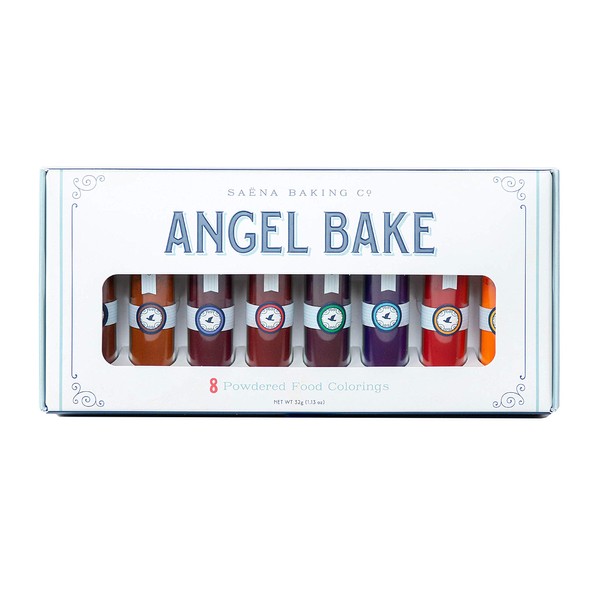 Angel Bake Set de coloración en polvo para alimentos, 8 colores vibrantes
