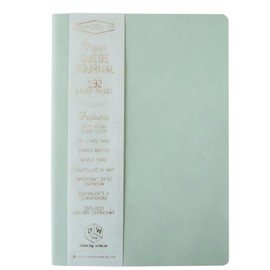 Designworks Ink Vegan Suede Flexible Journal Notebook with 192 Lined Pages and Ribbon Page Marker for Work, Writing, Journaling - 5.75" x 8", Mint Green Journal