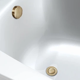 ENKI, W53, Antique Brass Bath Waste with Overflow and Pop Up Waste, Aged Brass