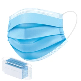 Disposable Face Mask, 50 Pack, Non-woven 3-Ply with Ear Loops (Blue)