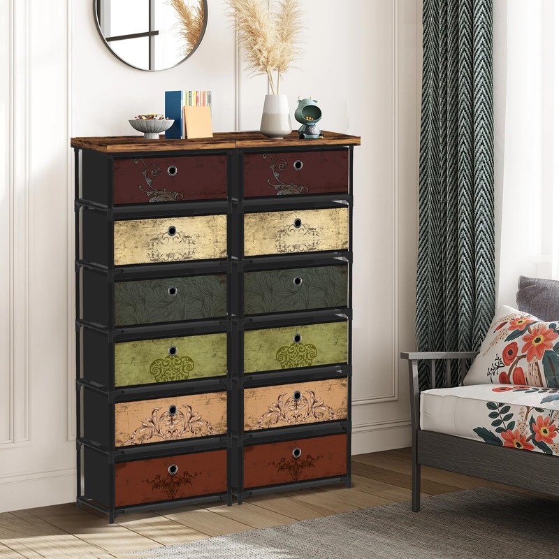 VASICAR 6 Drawers Storage Organizer Cabinet, Decorative Storage Chest, Small