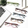 JOSCHOO 5-Pack Reading Glasses Blue Light Blocking Spring Hinge Readers
