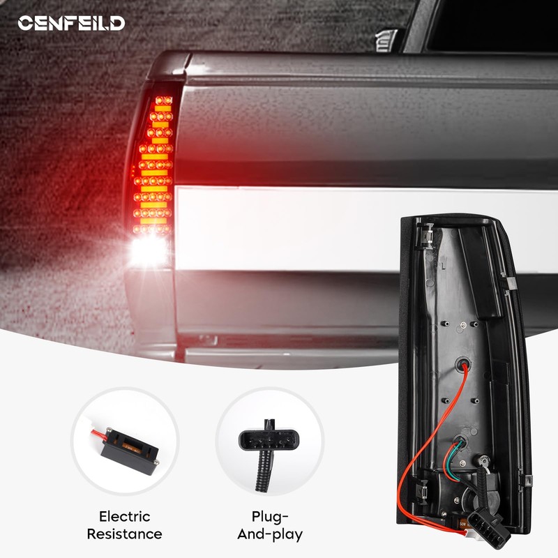 Cenfeild LED Tail Lights Pair + 3rd Third Brake Cargo