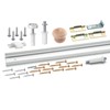 Bifold Closet Track Kit, 48inch Length, Steel Track, White (1