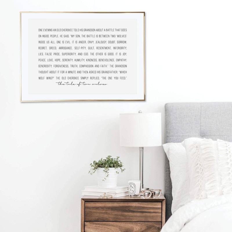 Tale of Two Wolves 2 Print, Unframed