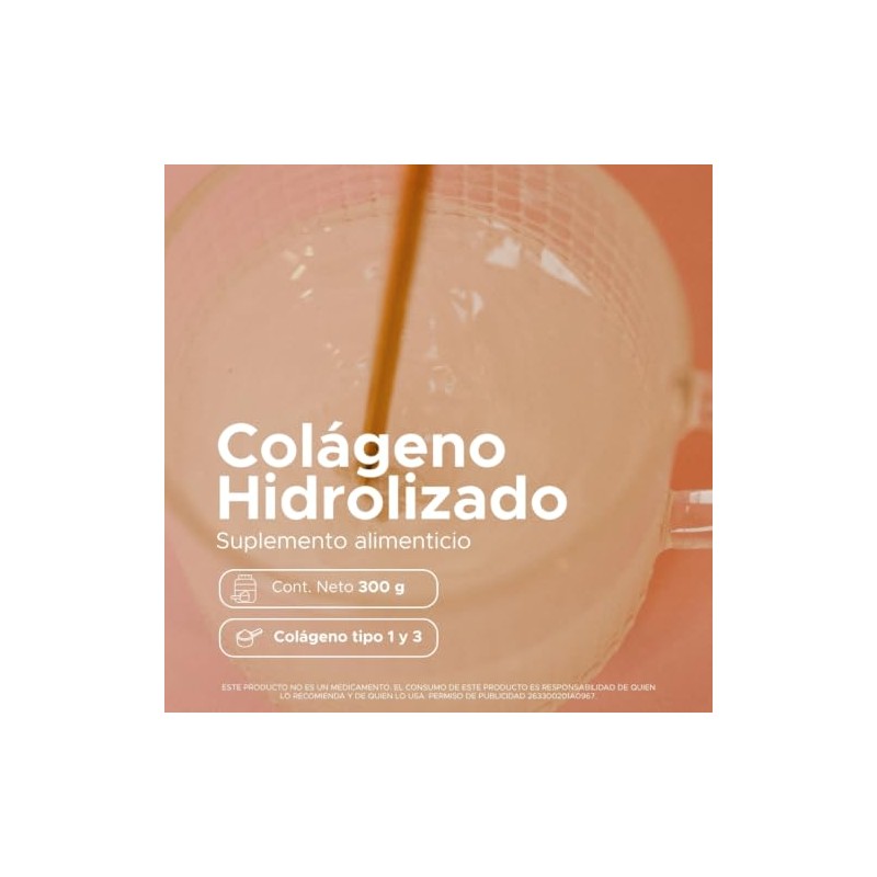 PACALLI Colágeno Hidrolizado en Polvo 300g - Tipo I y