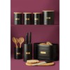 Typhoon Otto Black Tea Storage, Matte Black and Gold, 1.4