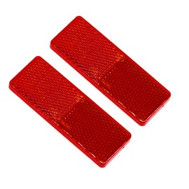 ETUKER Pack of 2 reflectors, rectangular rear reflectors, rear light diffusers reflectors, reflectors for gate posts for caravans, trucks, trailers, boats, motorcycle fences, gate posts