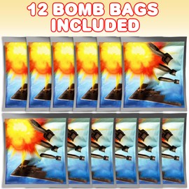 ArtCreativity Classic Bomb Bags, Set of 12, Fun Prank Toys for Kids and Adults, Noisemaker for Teens, Unique Birthday Party Favors and Goody Bag Fillers, Outdoor Toys for Boys and Girls
