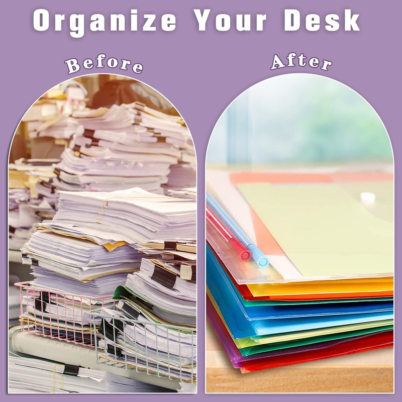 Pack of 21 Document Folders A5 with Press Stud, A5
