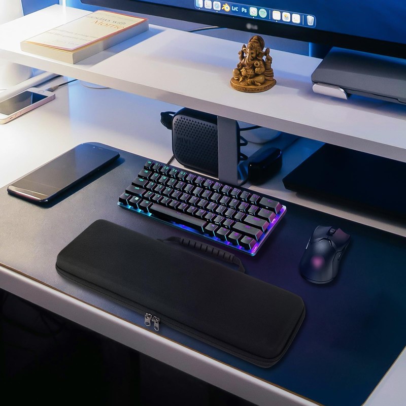 Linkidea Hard Travel Keyboard Case for Compact 60% Keyboard and