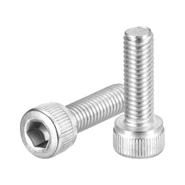 QUARKZMAN Pack of 50 M5-0.8 x 16 Cylinder Screws with Hexagon Socket Cylinder Head Screws Stainless Steel 304 Full Thread Allen Screw Fasteners for Machines