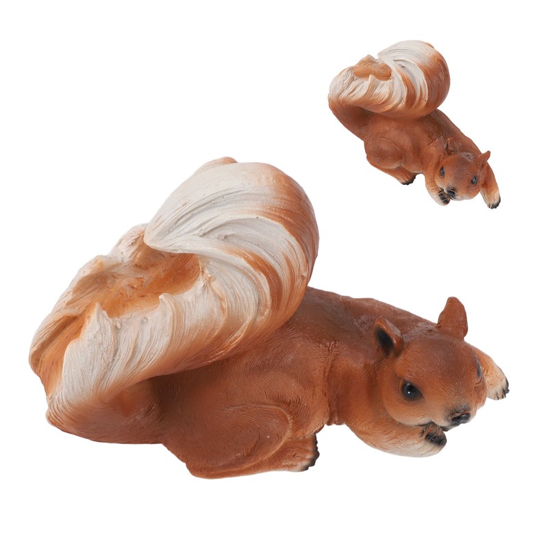 Squirrel Garden Decor Outside Funny Resin Statue Courtyard Balcony Outdoor