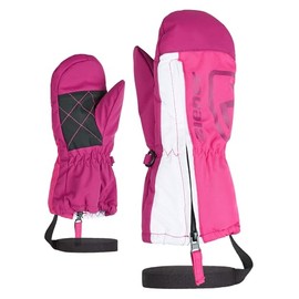 Ziener Baby Leon Ski Gloves / Winter Sports Breathable Leash, Pop Pink, 92 cm