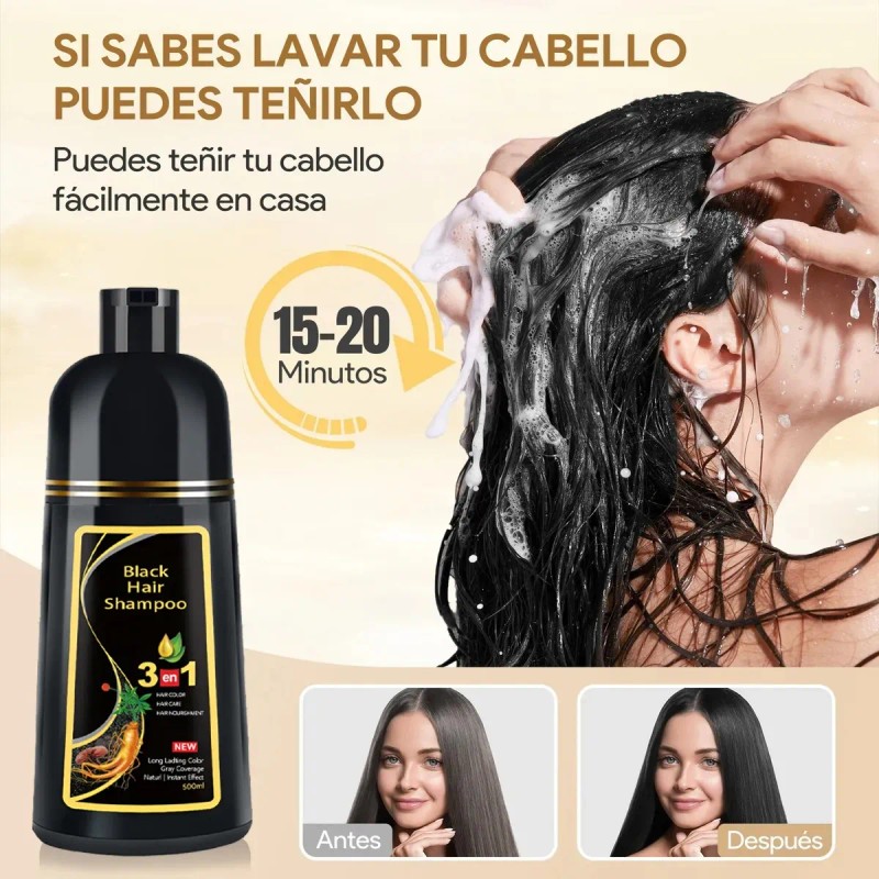 Bobo Shampoo Con Tinte Cubre Canas Natural Jengibre